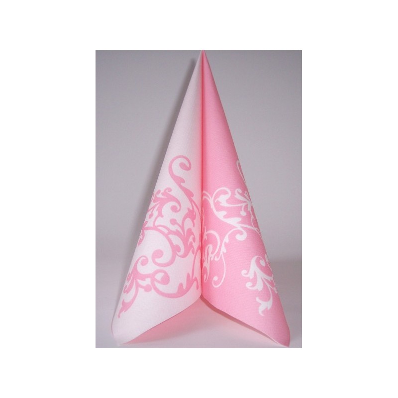Luxusní ubrousek růžovo bílý ornament