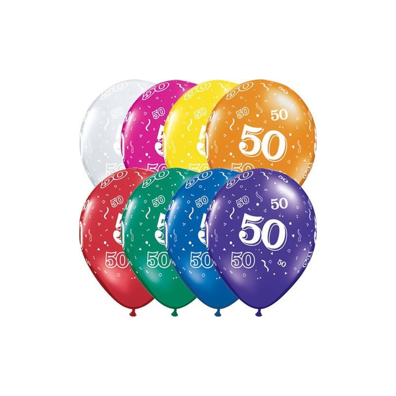 Balónky padesátiny různé barvy