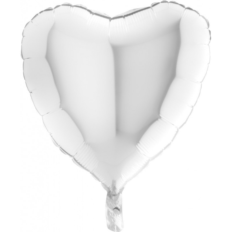 Foliový balonek srdce bílé