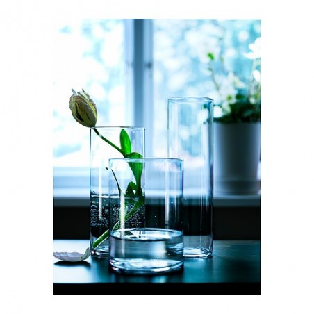 Skleněná váza - 17cm -  PŮJČOVNA
