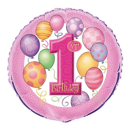 Kulatý balónek 1. narozeniny
