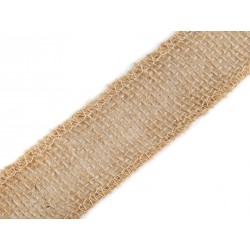 Jutová stužka obšitá