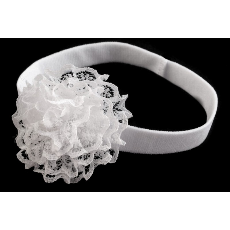 Dětská čelenka do vlasů bílá