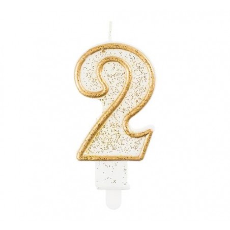 Dortová svíčka s číslem 2
