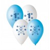 Balónky 1.narozeniny s medvídkem - 5ks
