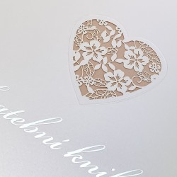 Svatební kniha hostů s český nápisem bílo pudrová