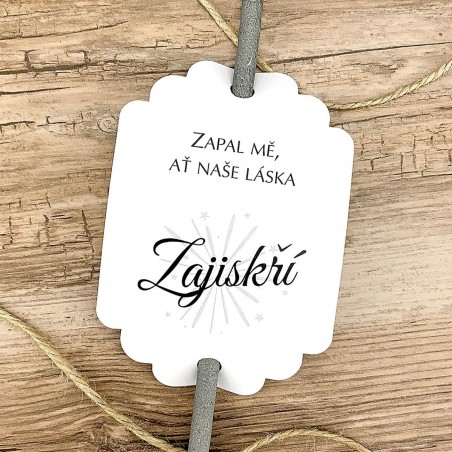 Kartička na svatební prskavku