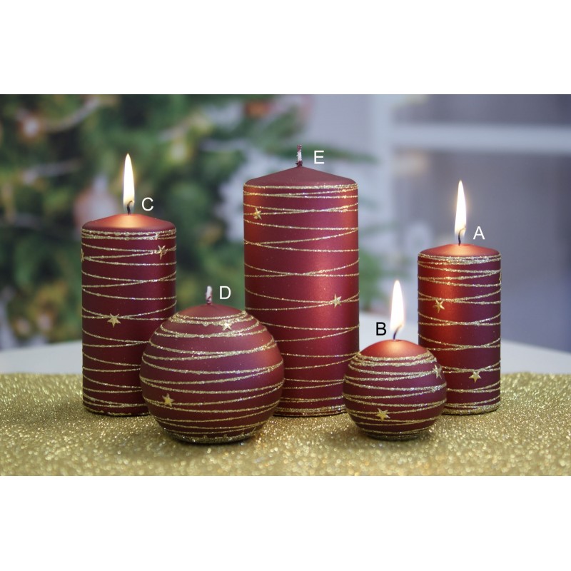 copy of Vánoční zdobené svíčky