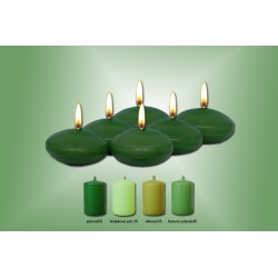 Plovoucí svíčky zelené odstíny