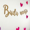 Papírový nápis - BUDU NEVĚSTA - girlanda