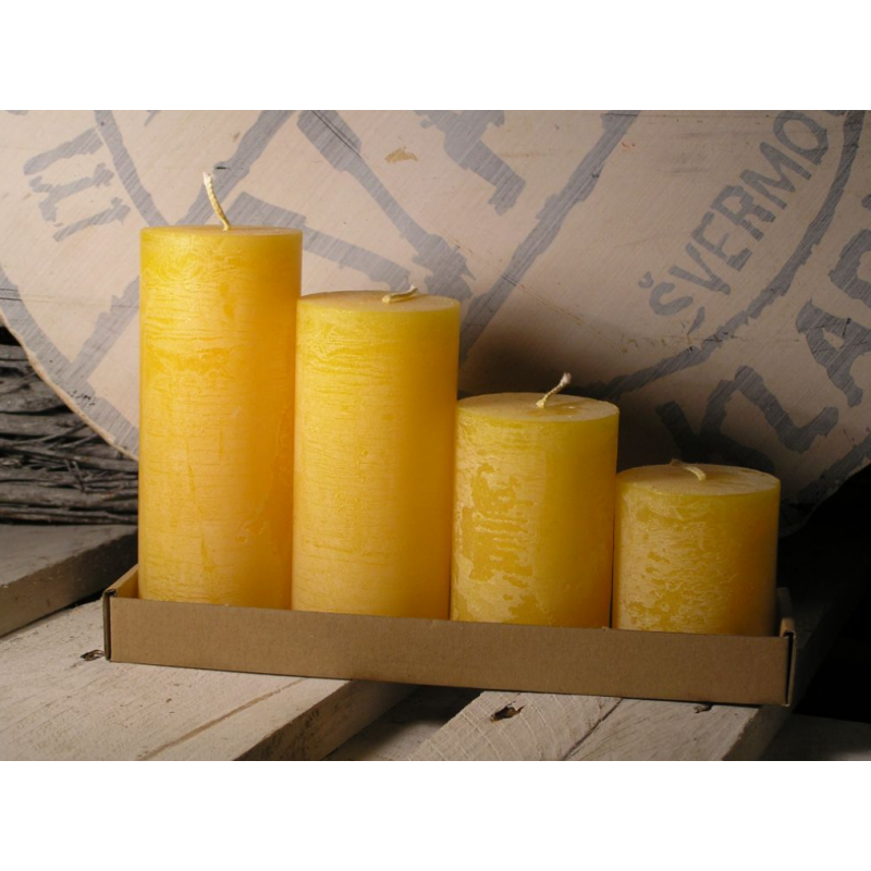 Adventní svíčky žluté s vůní vanilky