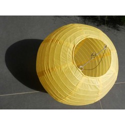 Lampion papírový kulatý 20cm - žlutá