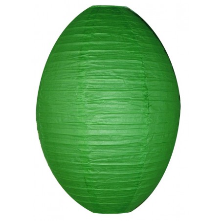 Lampion papírový oválný  - zelená