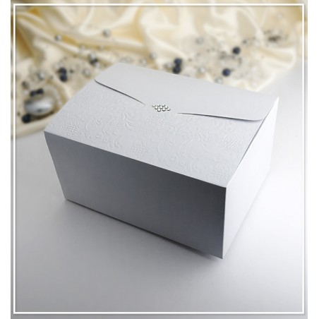 Krabička na výslužku bílá s kamínky
