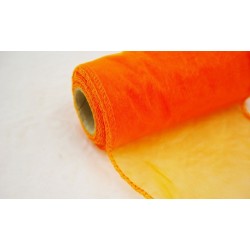 Organza obšitá oranžová 10cm