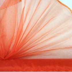 Organza meruňková obšitá šíře 36-40 cm