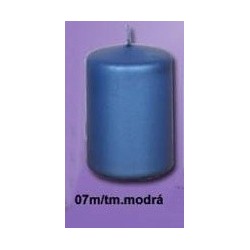 Svíčky válec metal modré odstíny  4x7cm