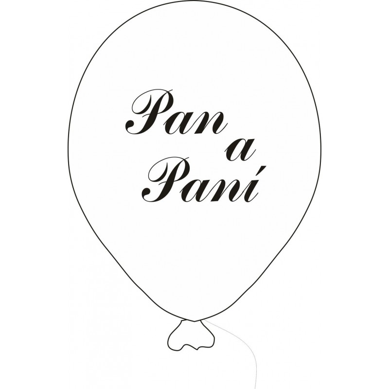 Balonek perleťový - potisk Pan a Paní