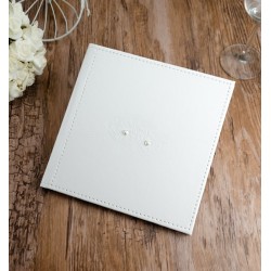 Svatební kniha na přání hostů bílá se srdíčkySvatební kniha na přání hostů bílá se srdíčky