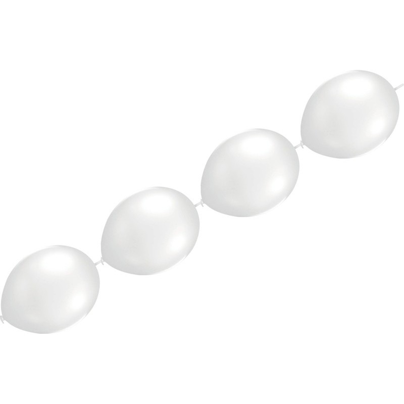 LED Balónky řetězové bílé 5ks