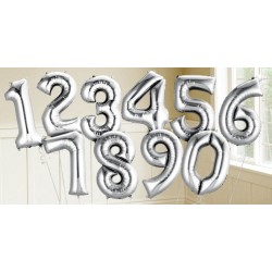 Balónky číslice stříbrné 55cmBalónky číslice stříbrné 35cm