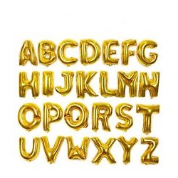 Písmenka balónky - celá abeceda 33cm zlatáBalonky písmenka zlatá 40cm