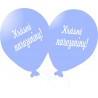 Balónek modrý s českým potiskem Krásné narozeniny,
