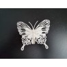 Motýlek bílý s glitry na klipu