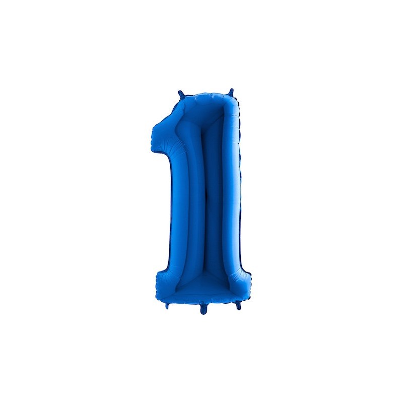 Balónek fóliový číslice 1 modrá 102cm